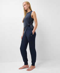 Soft Flow Studio Longline Tank - Navy Blue