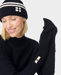 Soft Cloud Knitted Gloves - Black