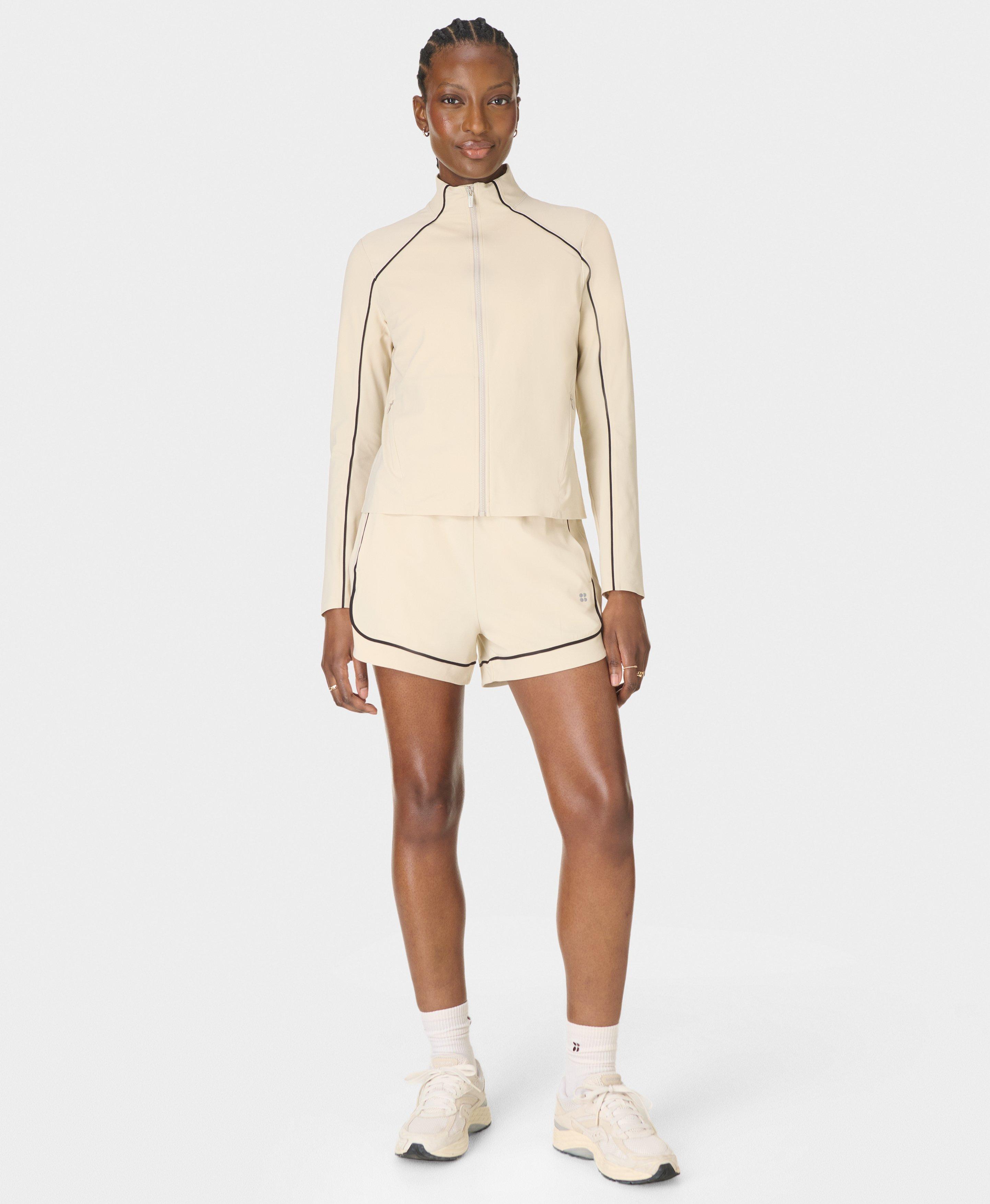 Explorer Track Piped Shorts - Barley Beige - 4" Inseam