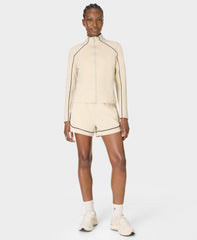 Explorer Track Piped Shorts - Barley Beige - 4" Inseam