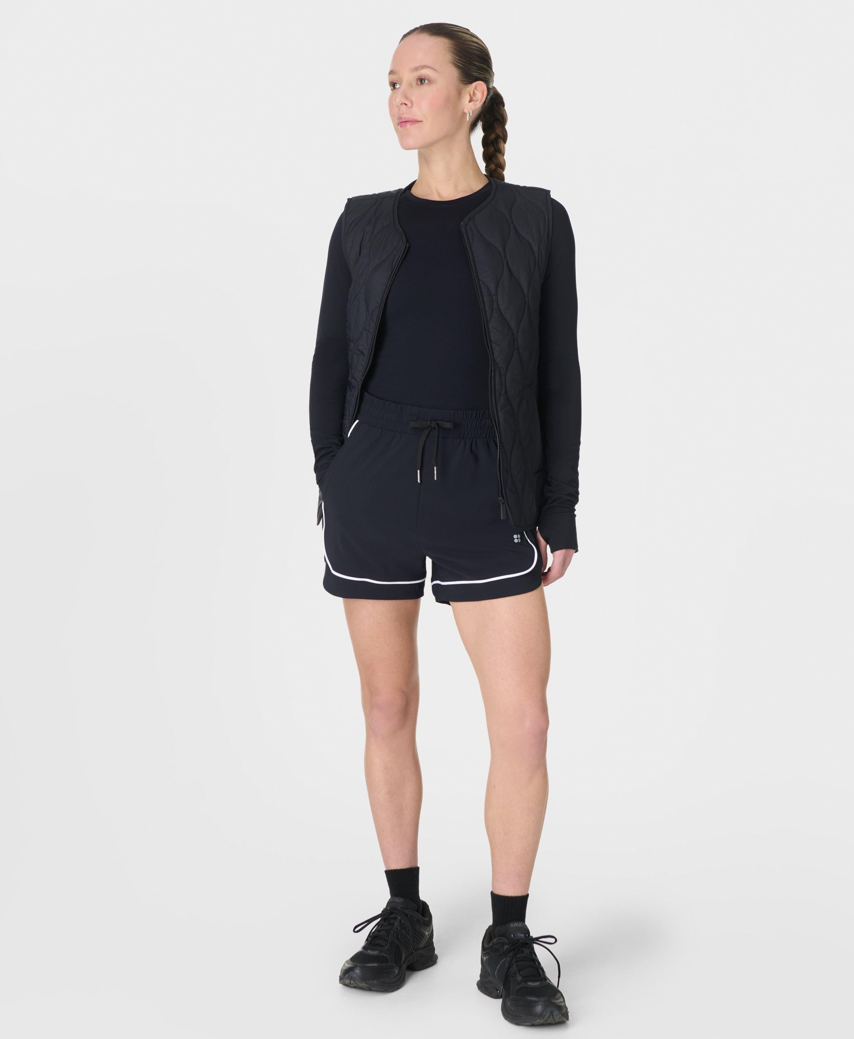 Explorer Track Piped Shorts - Black - 4" Inseam