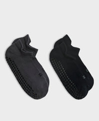 Reformer Sneaker Gripper Socks 2 Pack - Black Grey