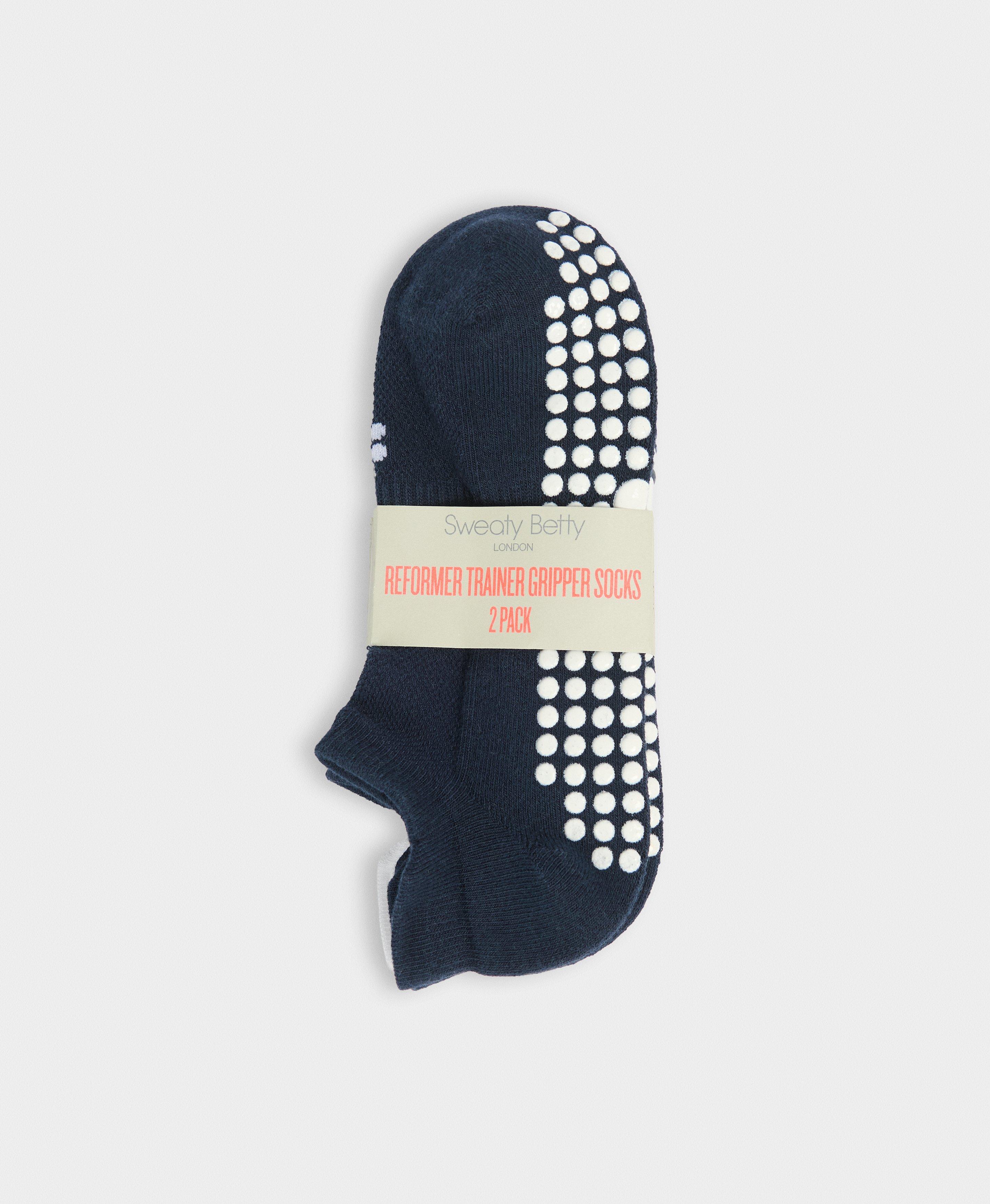 Reformer Sneaker Gripper Socks 2 Pack - Navy Blue White
