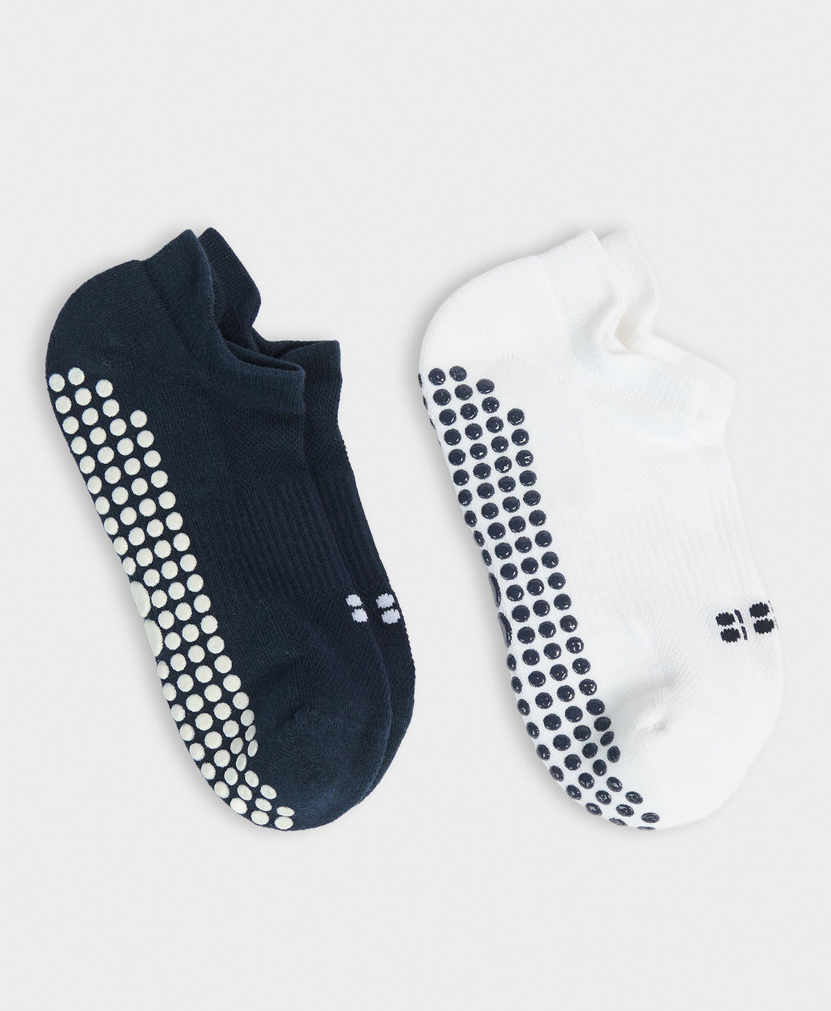 Reformer Sneaker Gripper Socks 2 Pack - Navy Blue White