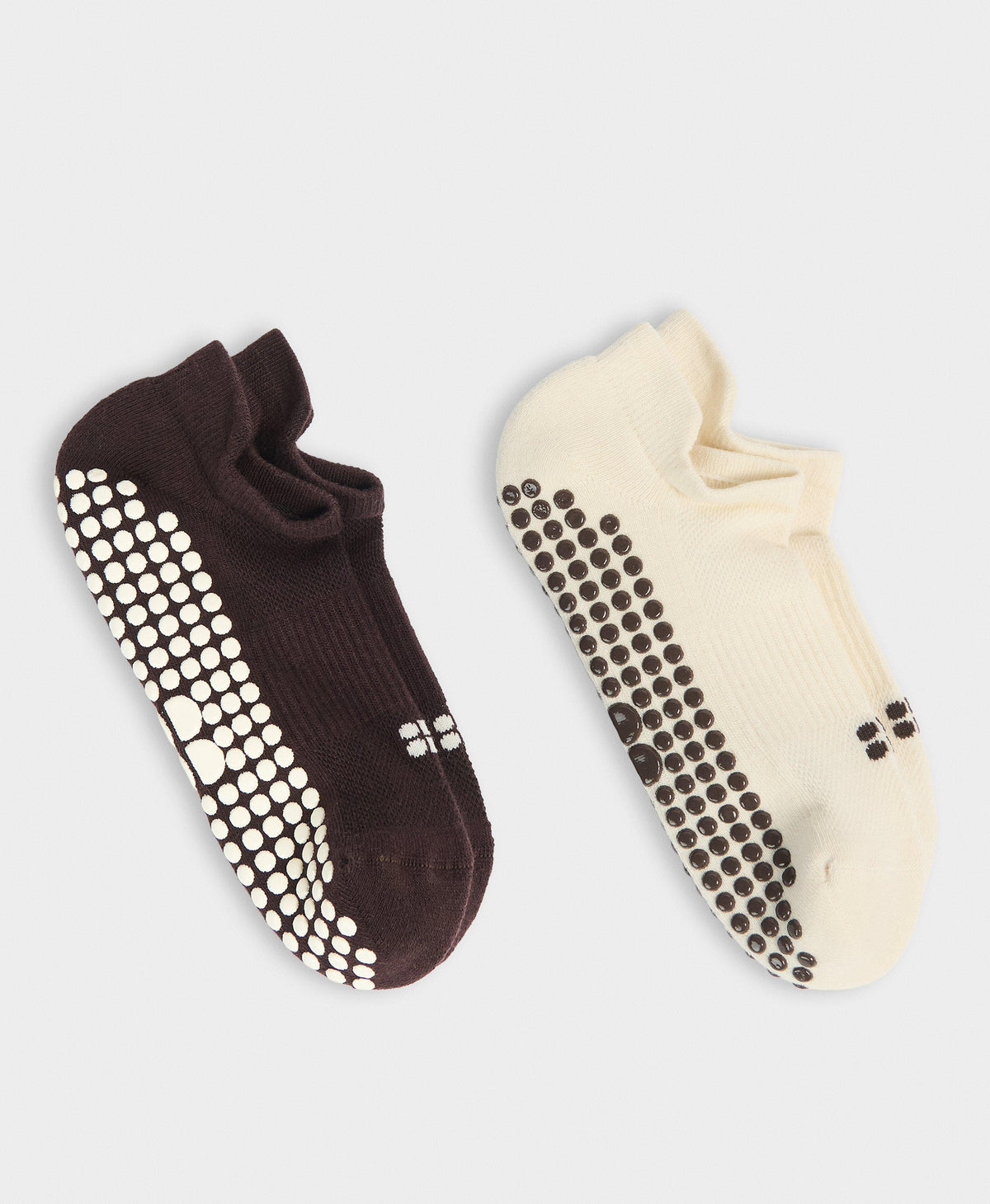 Reformer Sneaker Gripper Socks 2 Pack - Sable Brown
