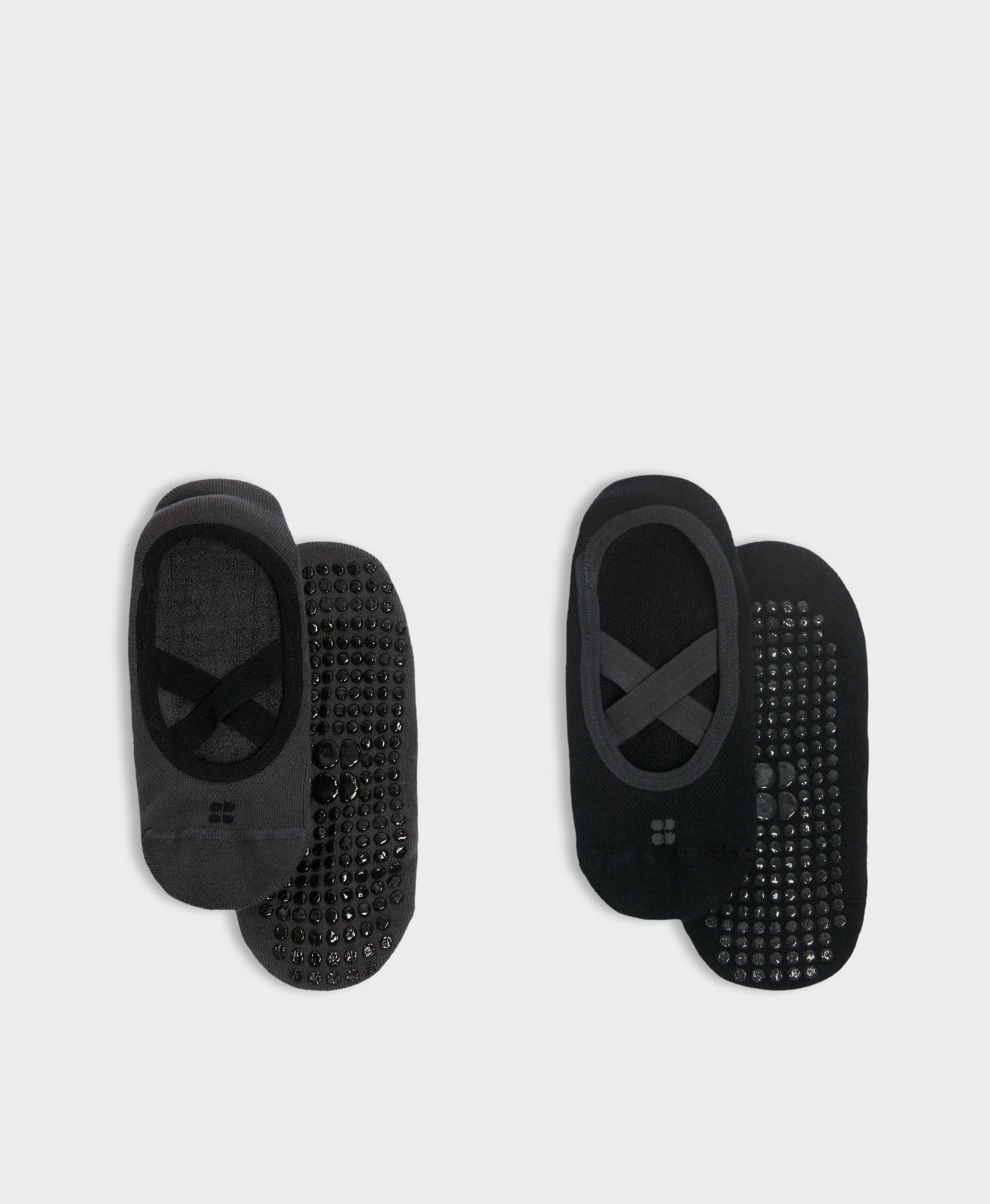 Ballet Gripper Socks 2 Pack - Black Grey