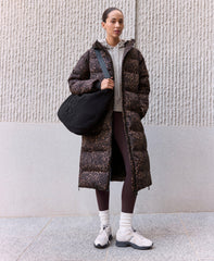 Nimbus Longline Waterproof Puffer - Brown Wild Leopard Print