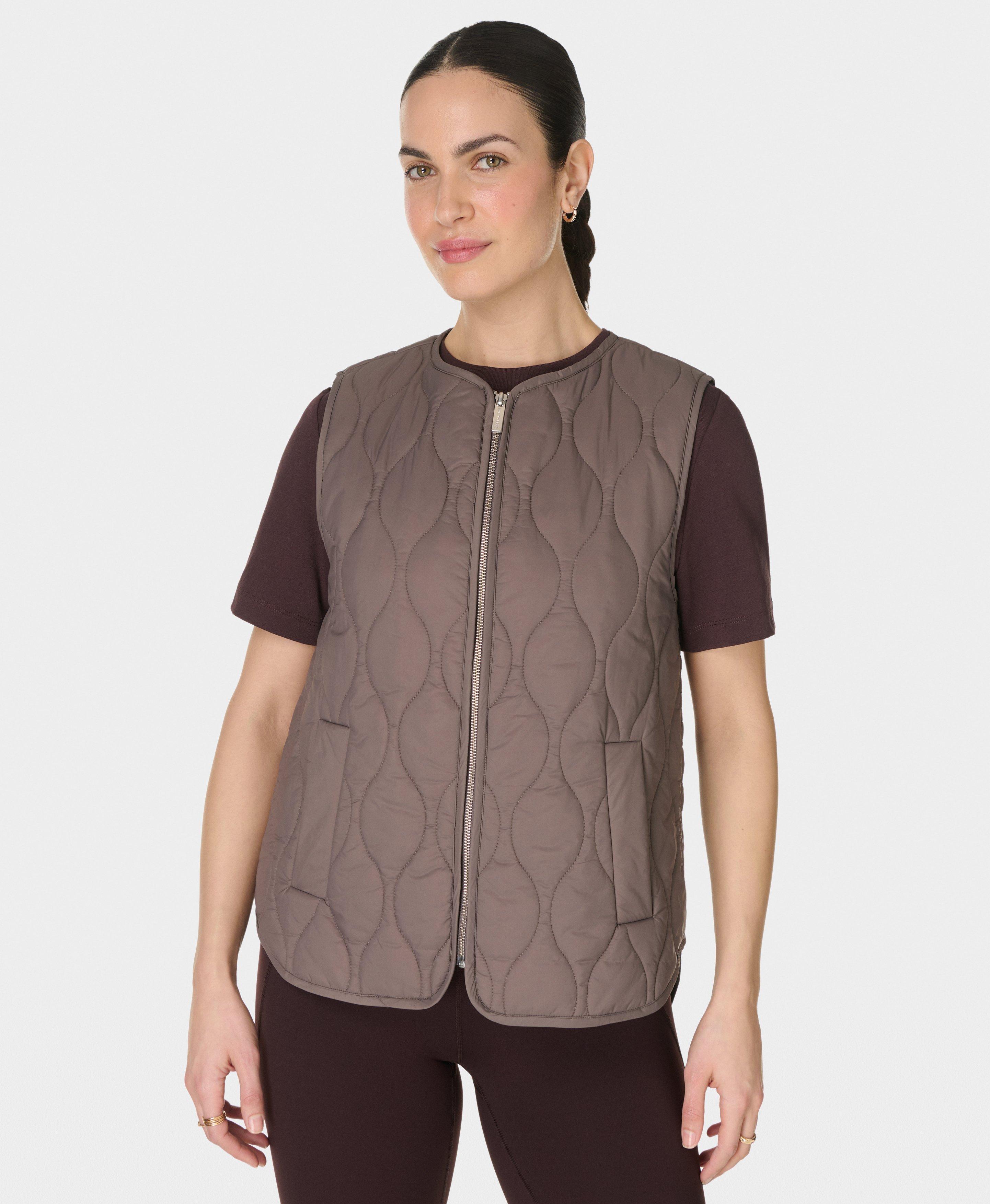 On The Move Vest - Taupe Brown