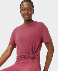 Soft Flow Studio Longline Tee - Sienna Pink