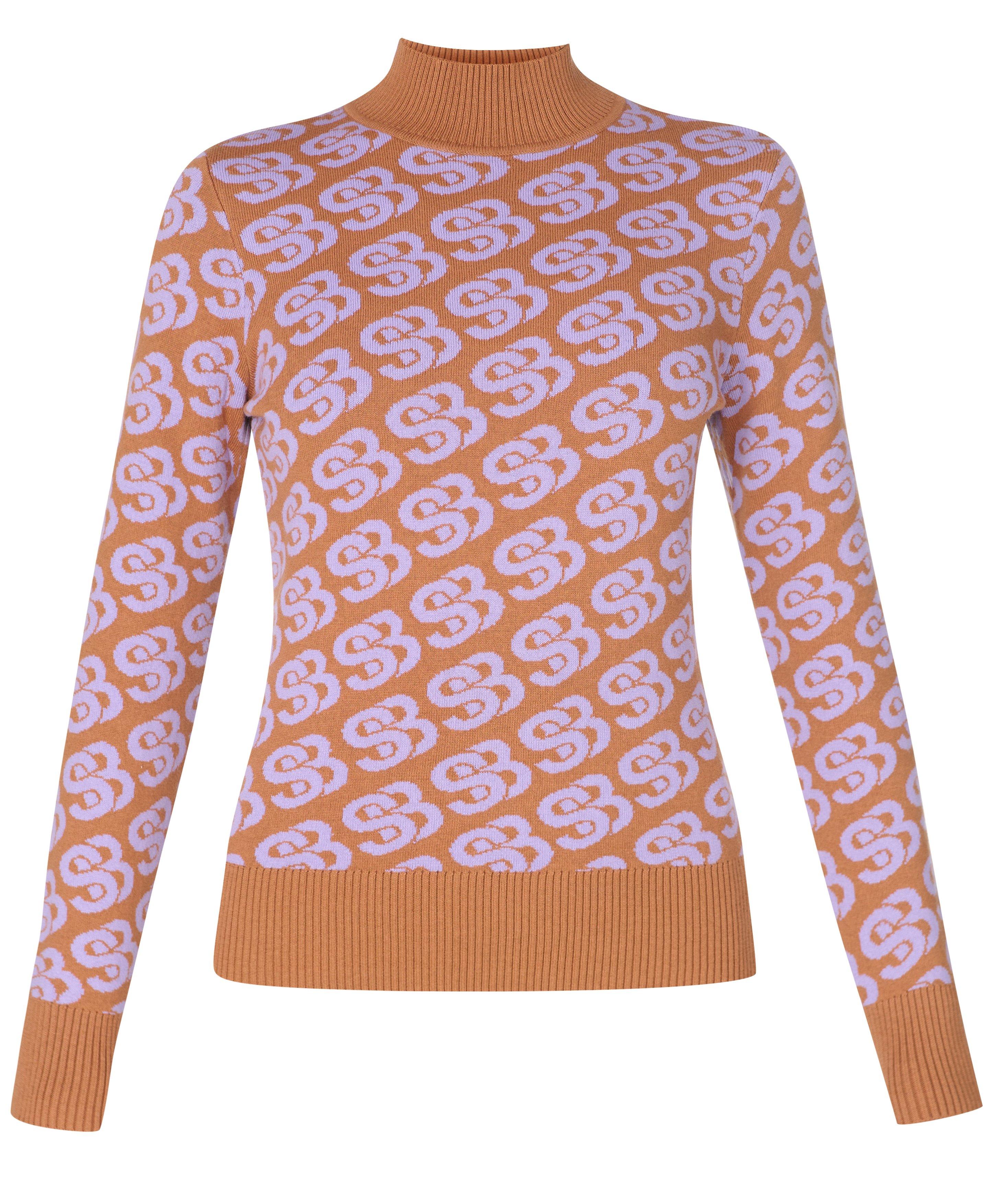 SB High Neck Ski Midlayer - Brown Sb Jacquard