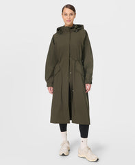 Motion Waterproof Longline Parka - Nori Green