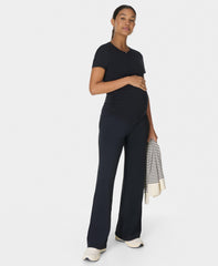 All Day Maternity Wide Leg Pants - Black