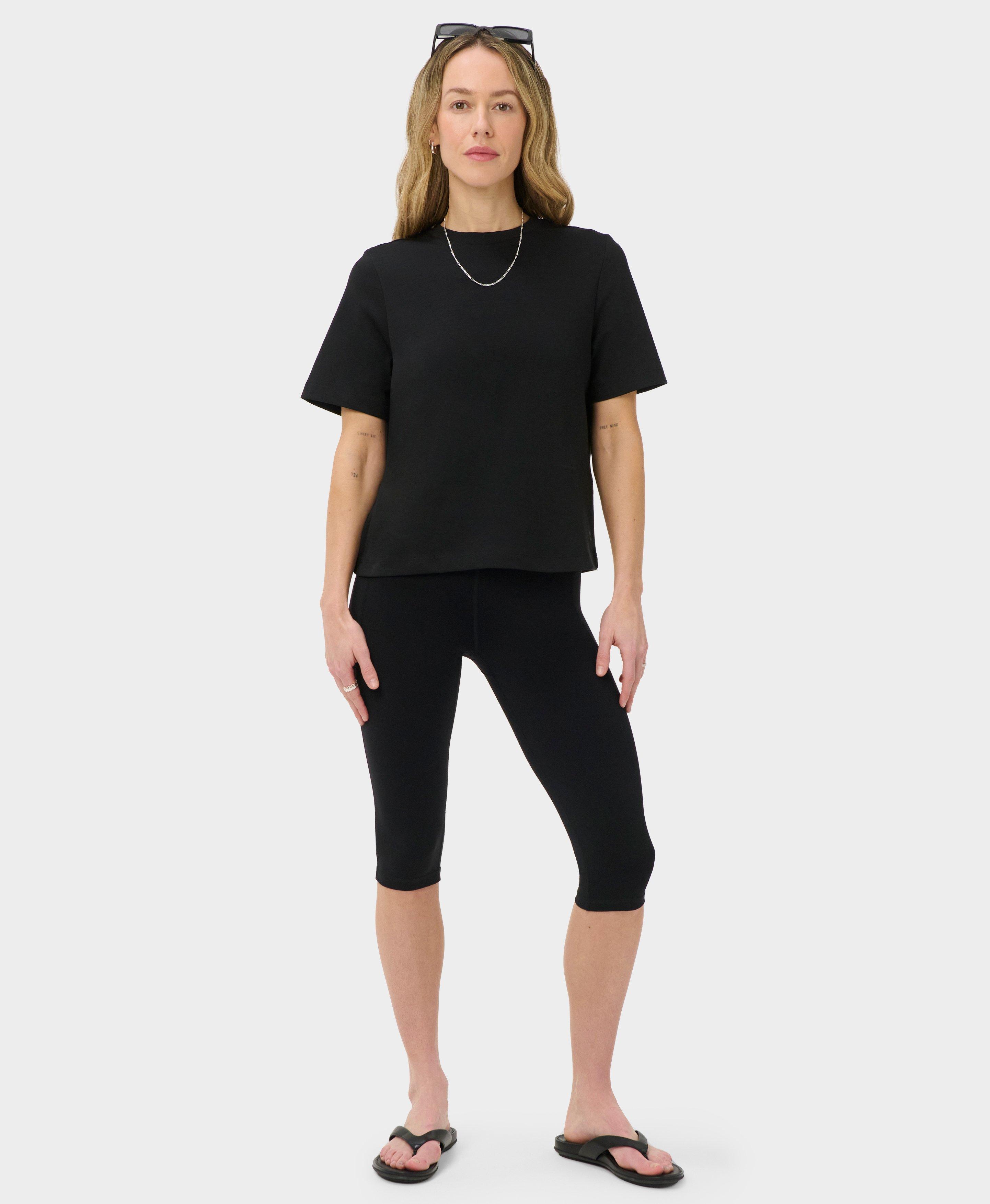 Elevated Cotton Boxy Tee - Black