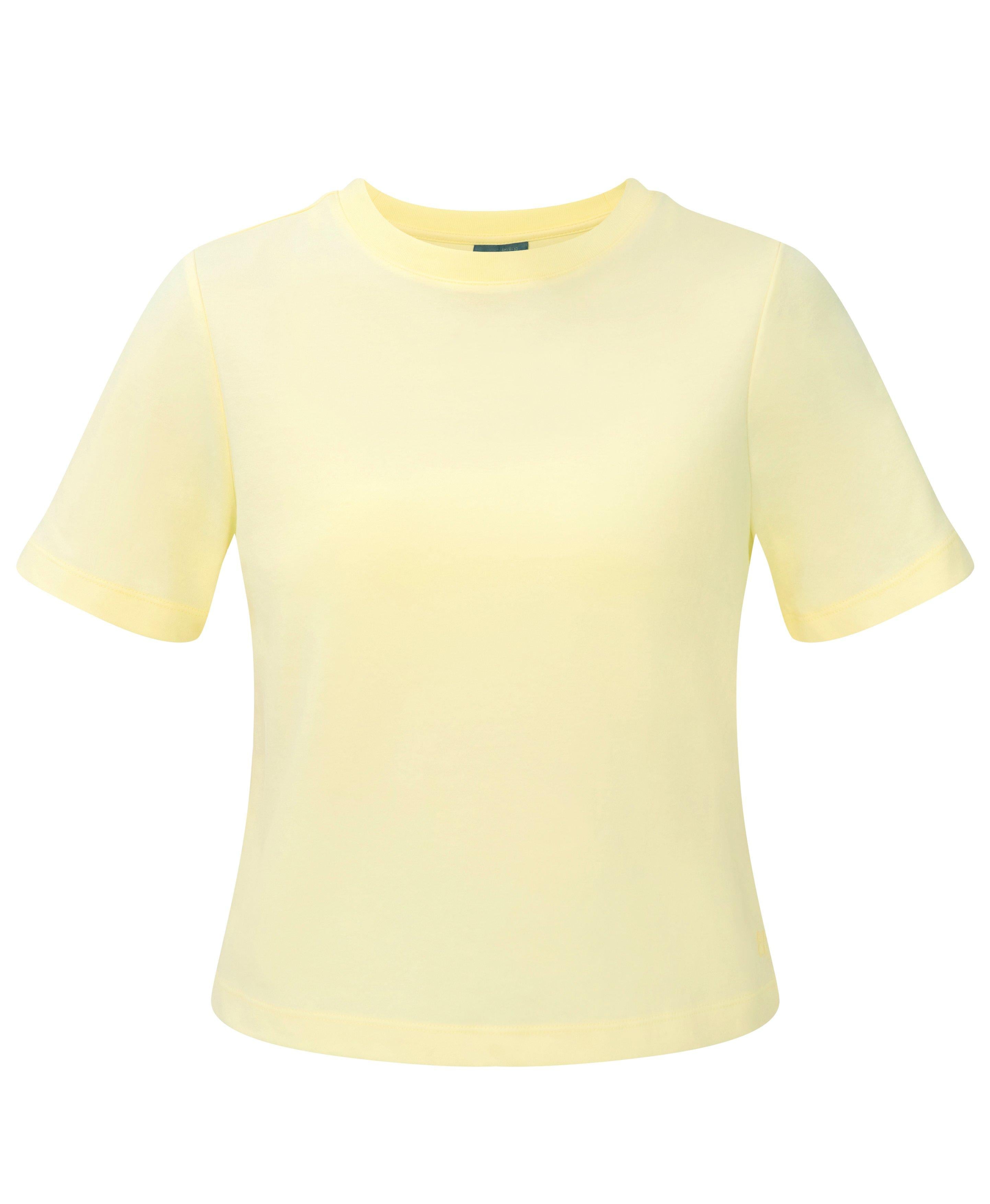 Elevated Cotton Boxy Tee - Chalk Yellow