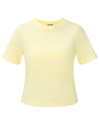 Elevated Cotton Boxy Tee - Chalk Yellow