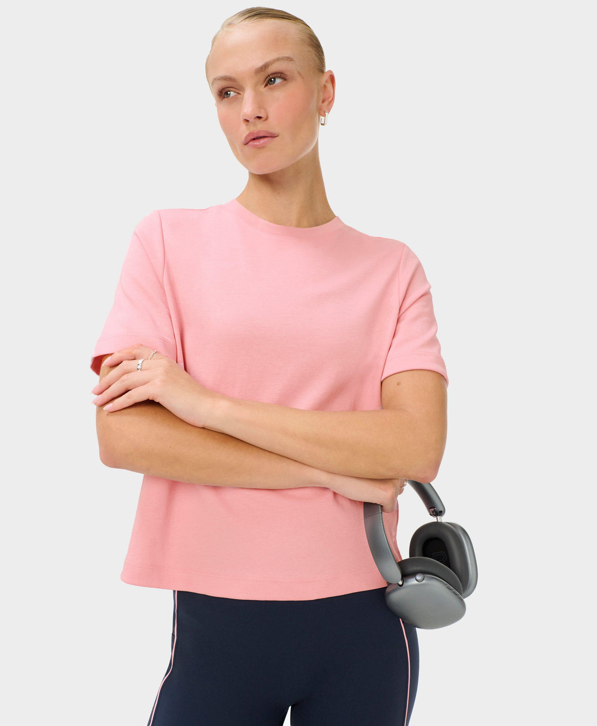 Elevated Cotton Boxy Tee - Deco Pink