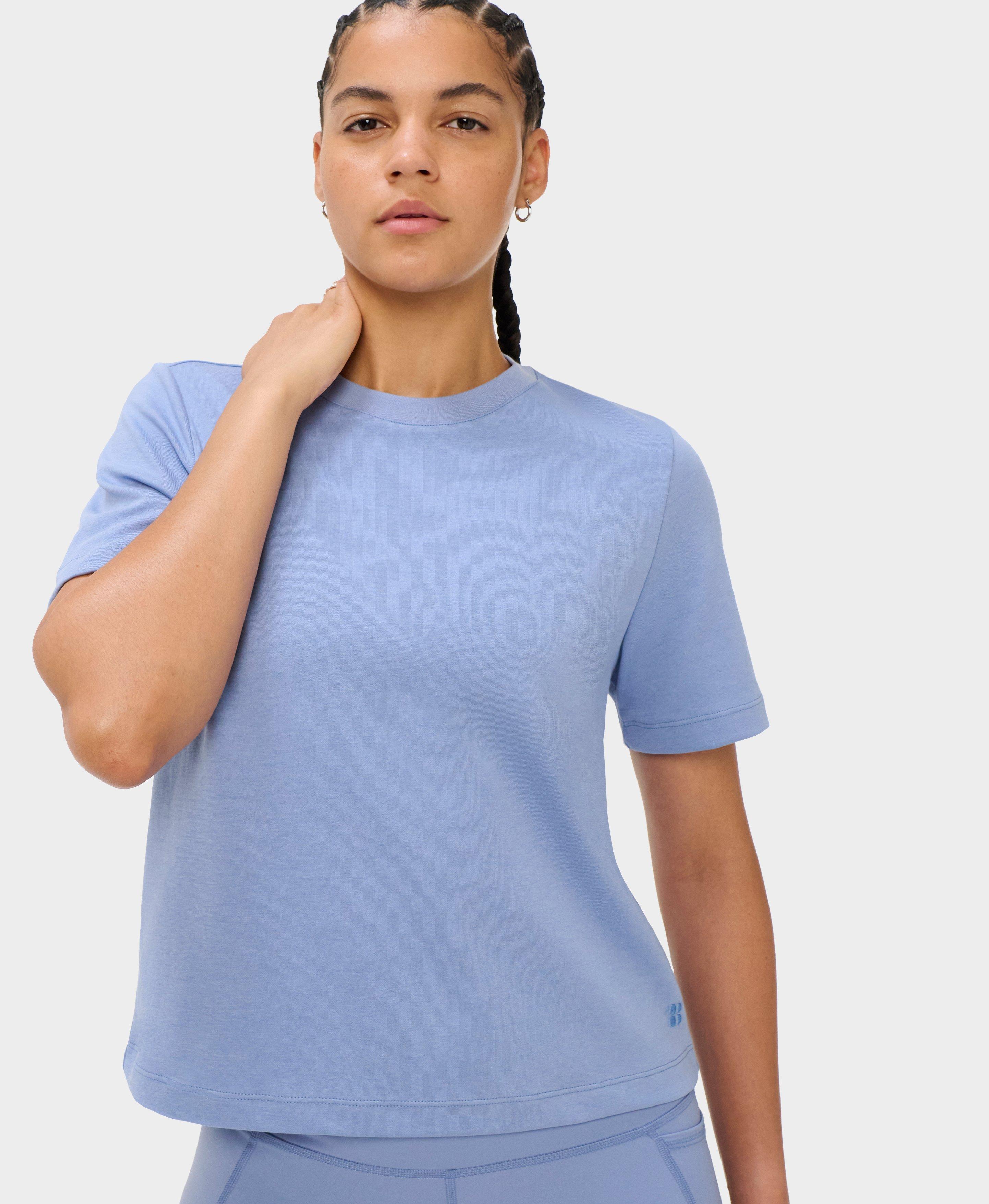 Elevated Cotton Boxy Tee - Faded Blue