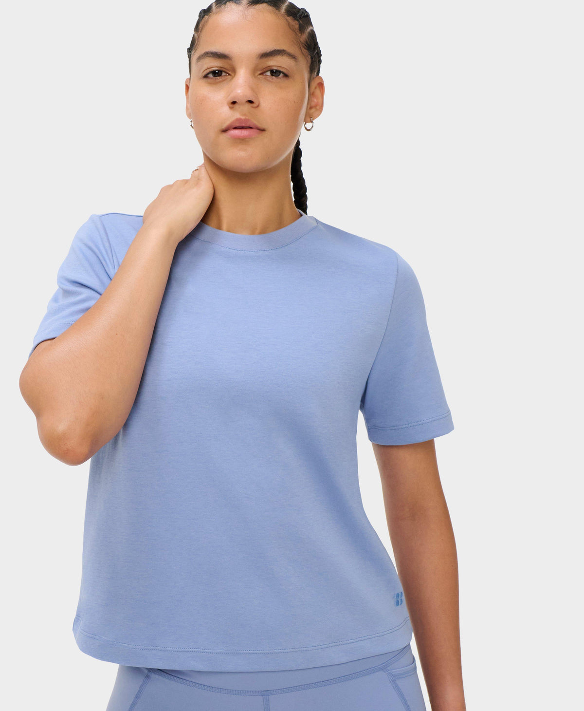 Elevated Cotton Boxy Tee - Faded Blue