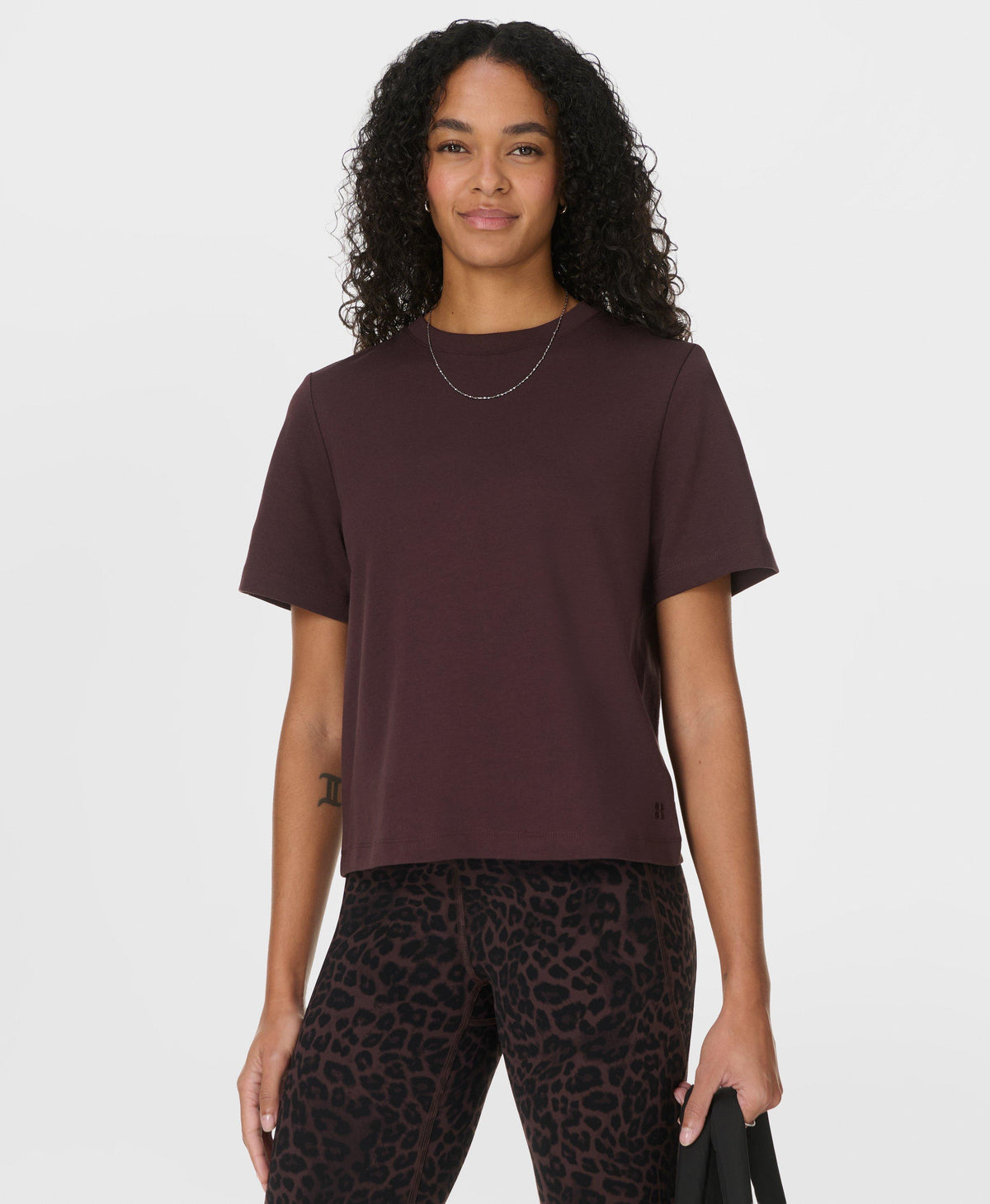 Elevated Cotton Boxy Tee - Sable Brown