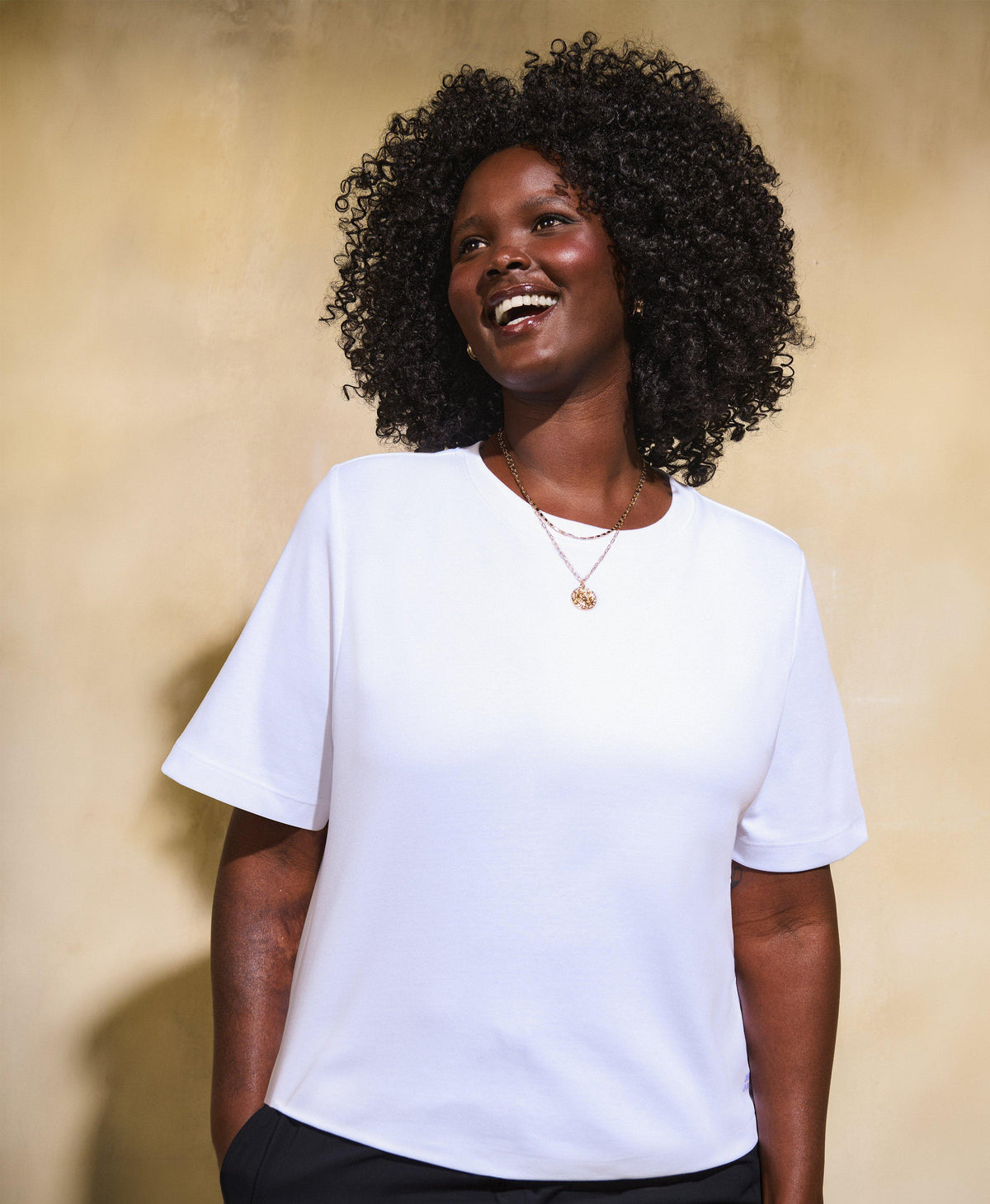 Elevated Cotton Boxy Tee - White