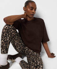 Elevated Cotton Longline Tee - Espresso Brown