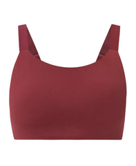 Runner's High Sports Bra - Merlot Red