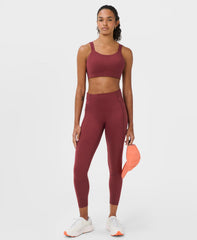 Runner's High Sports Bra - Merlot Red