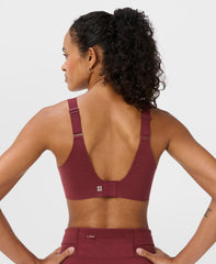 Runner's High Sports Bra - Merlot Red