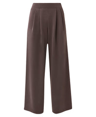 Sand Wash Wide Leg Pants - Espresso Brown
