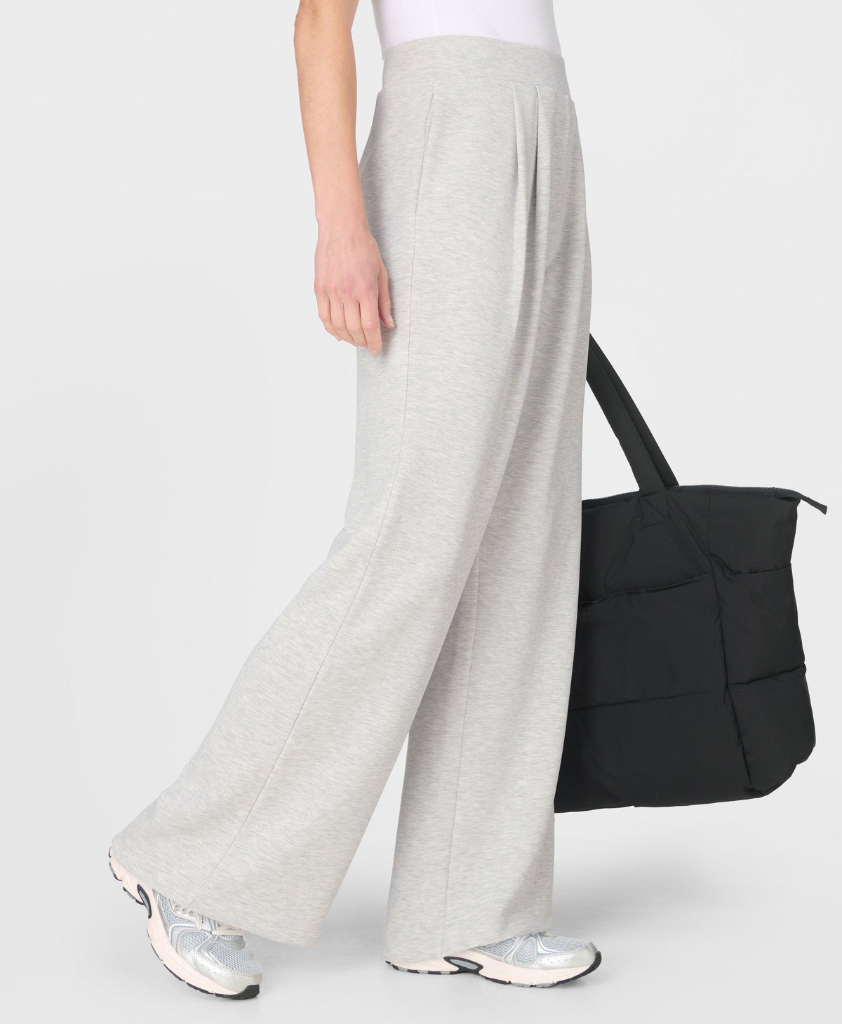 Sand Wash Wide Leg Pants - Ice Grey Marl