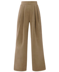 Sand Wash Wide Leg Pants - Khaki Brown