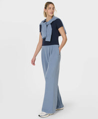 Sand Wash Wide Leg Pants - Luxe Blue