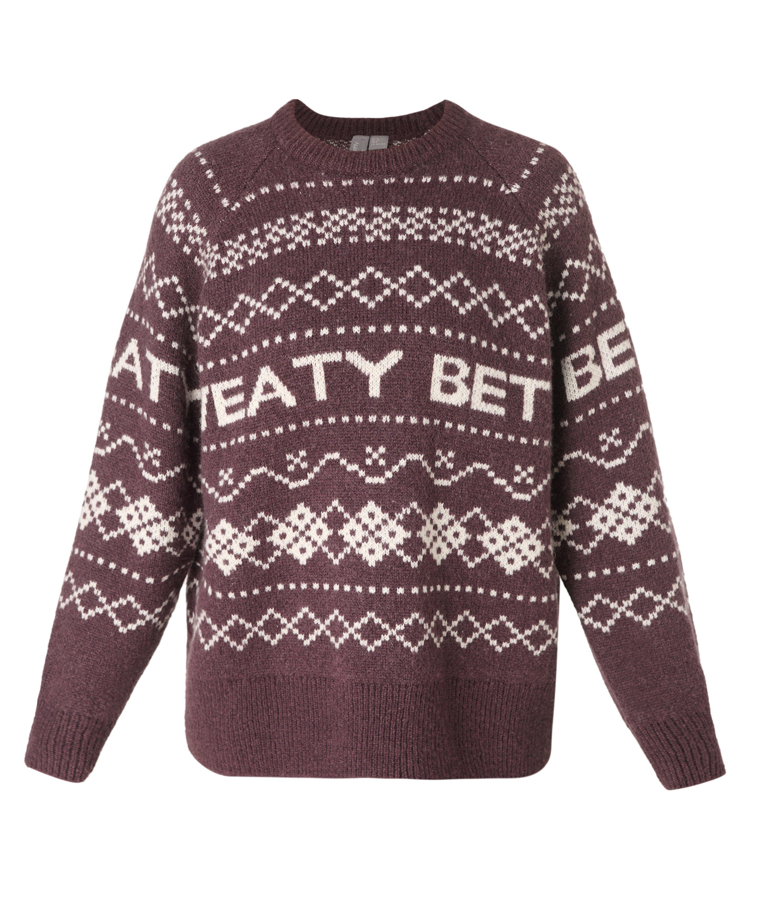 SB Jacquard Fair Isle Sweater - Purple Sb Jacquard