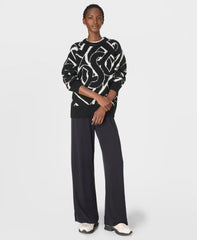 SB Chain Jacquard Sweater - Black Studio White