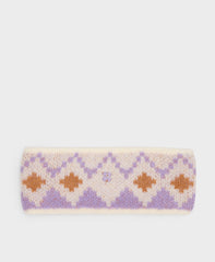 Highland Fair Isle Earwarmer - Purple Geo Band Jacquard
