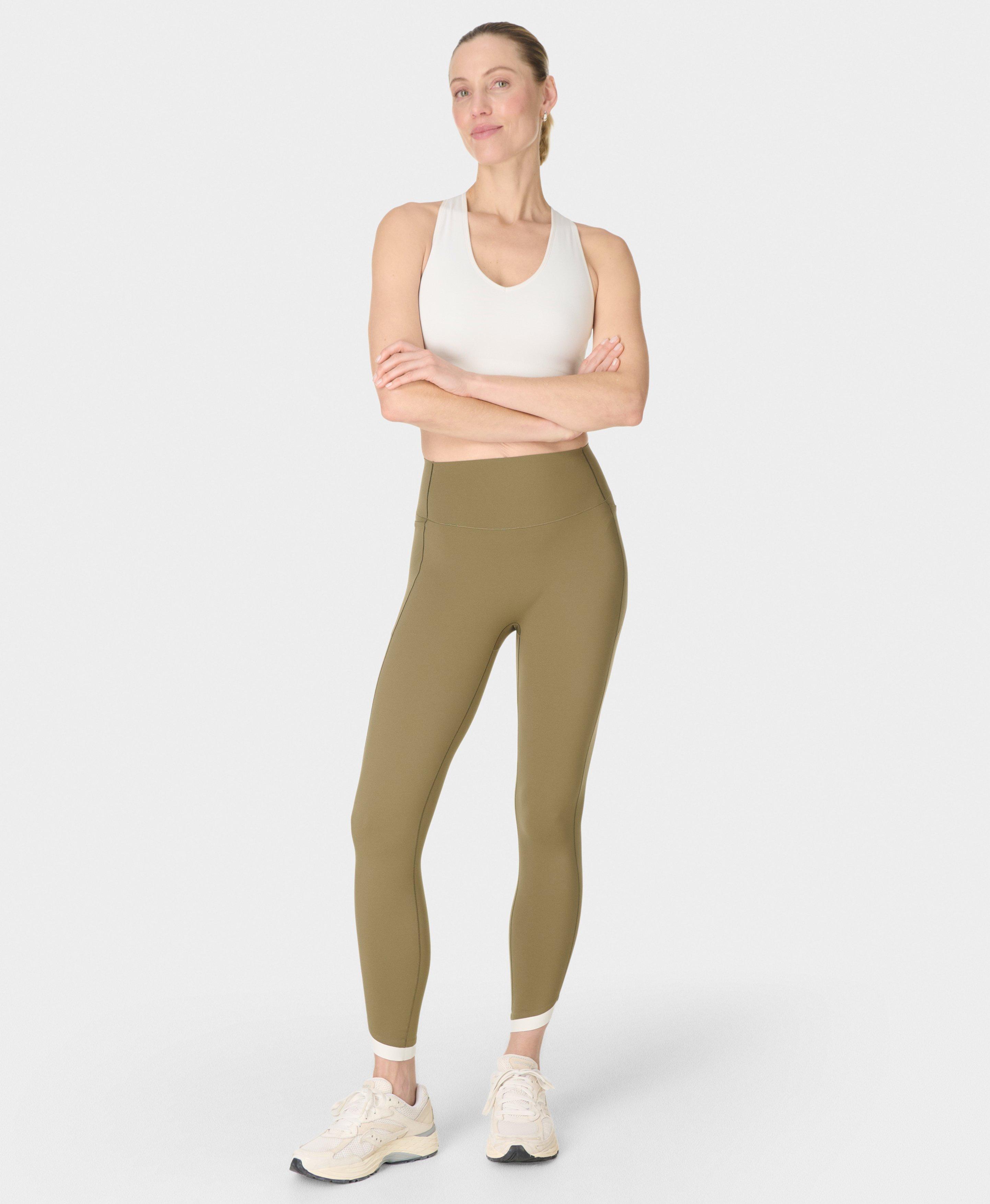 Power 7/8 Tulip Hem UltraSculpt Leggings - Agave Green Lily White - 7/8 Length