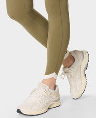 Power Tulip Hem UltraSculpt Leggings - Agave Green Lily White - Full Length