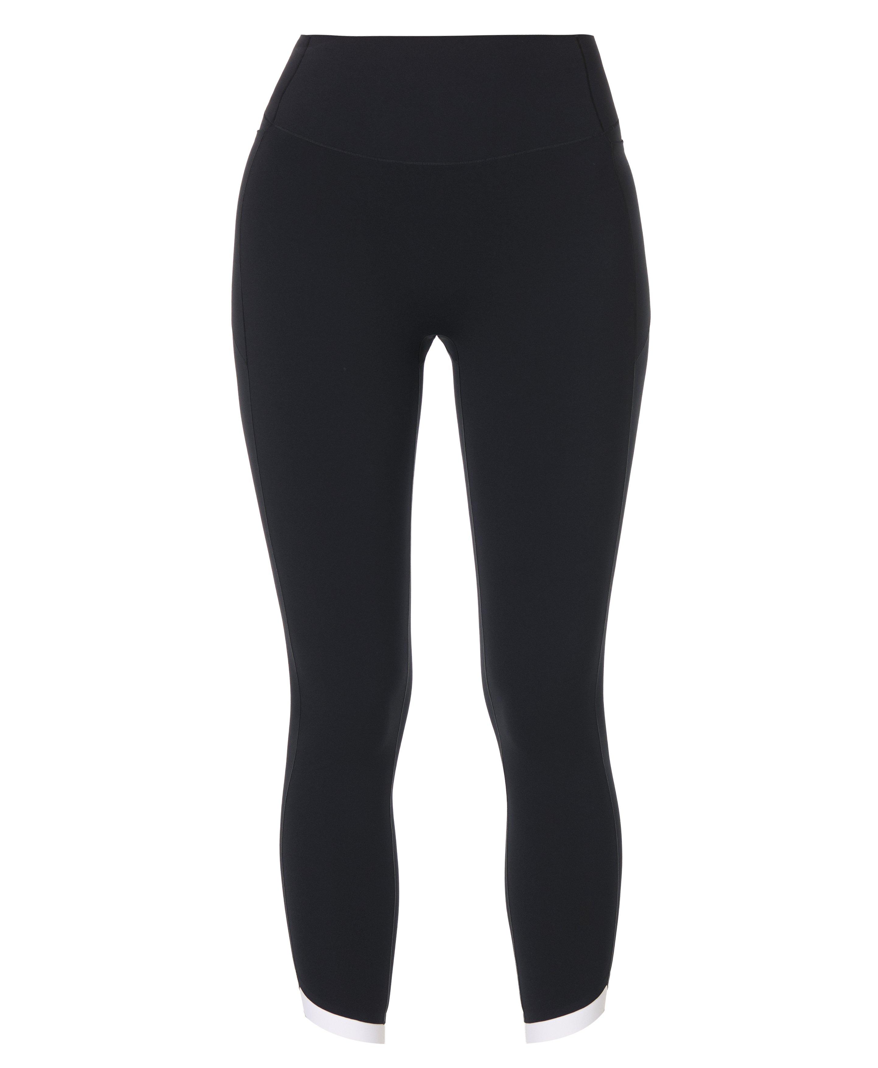 Power Tulip Hem UltraSculpt Leggings - Black White - Full Length
