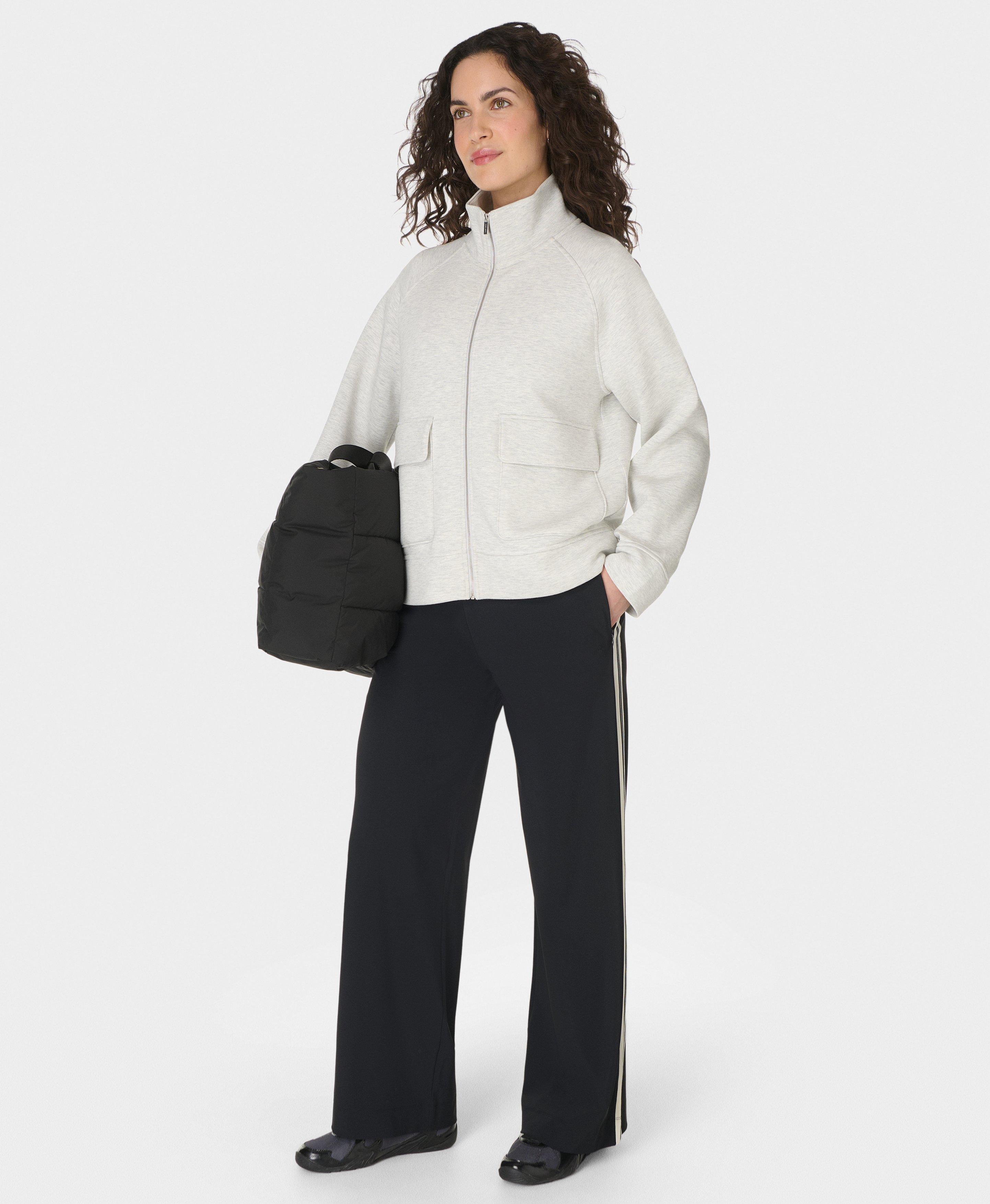 Wind Down Patch Pocket Zip-Up - Ice Grey Marl