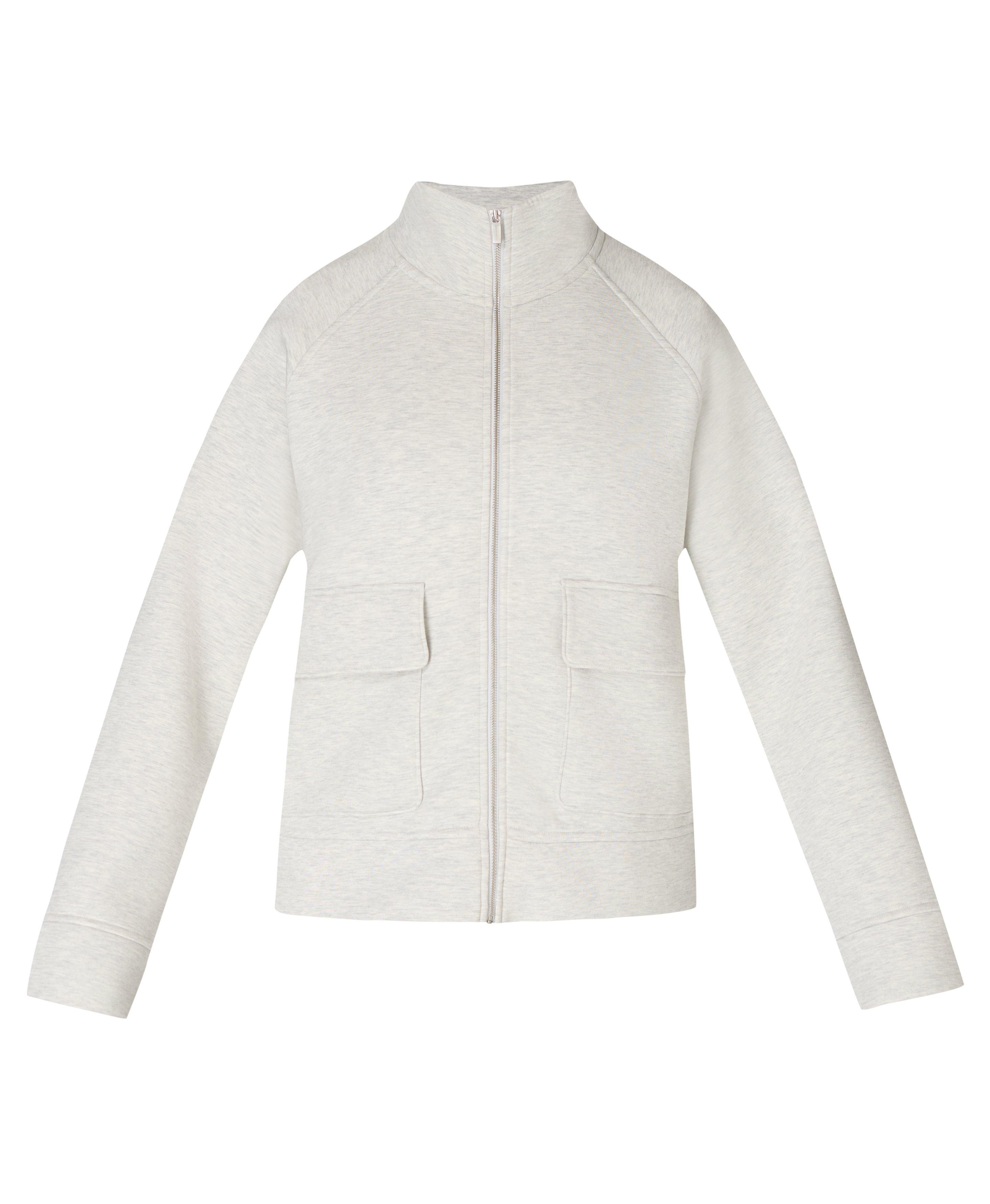 Wind Down Patch Pocket Zip-Up - Ice Grey Marl