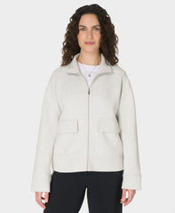 Wind Down Patch Pocket Zip-Up - Ice Grey Marl