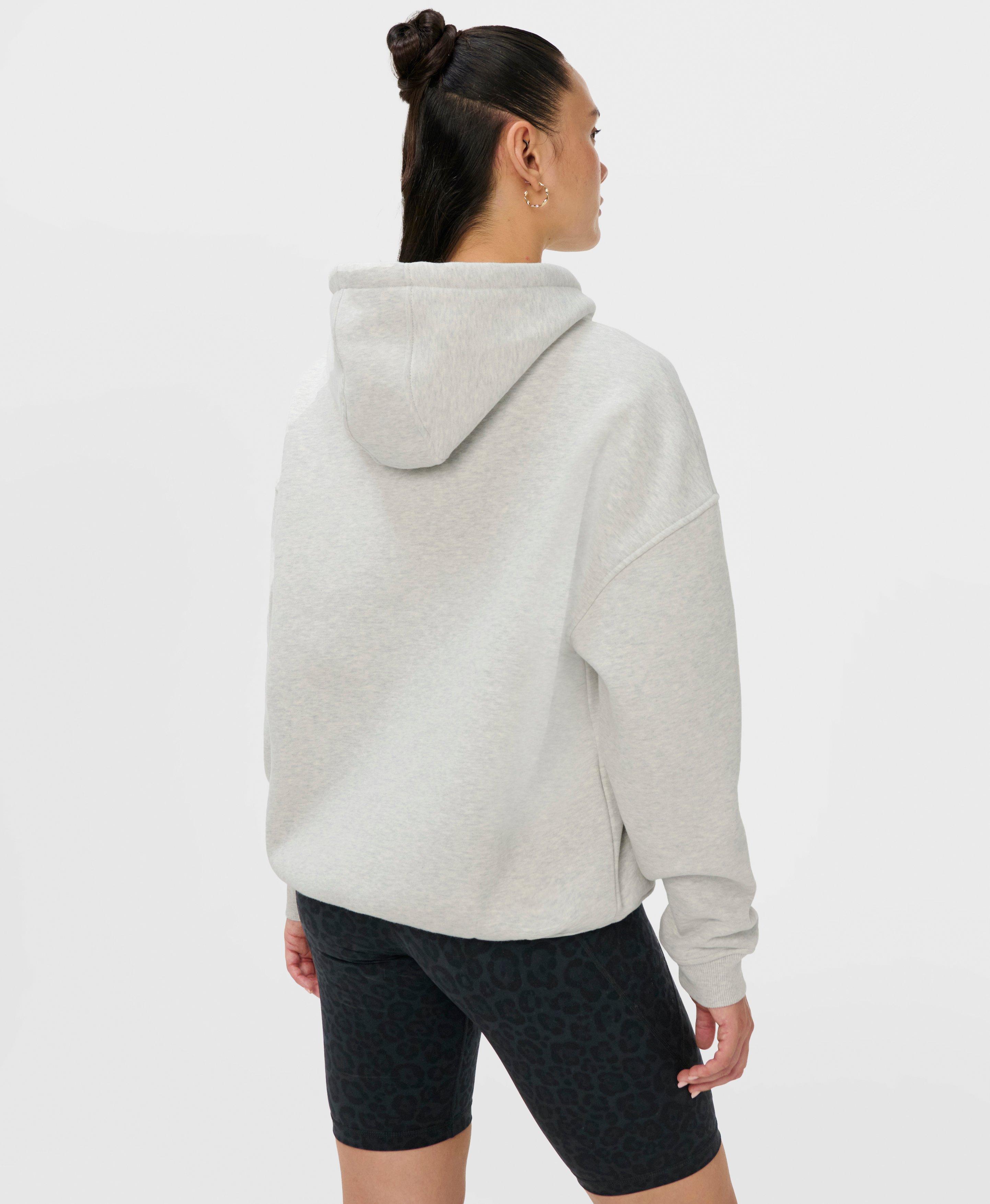 Premium Brushed Classic Hoodie - Ice Grey Marl