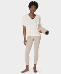 Ultimate Move 7/8 Marl Leggings - Dusk Beige Marl - 7/8 Length