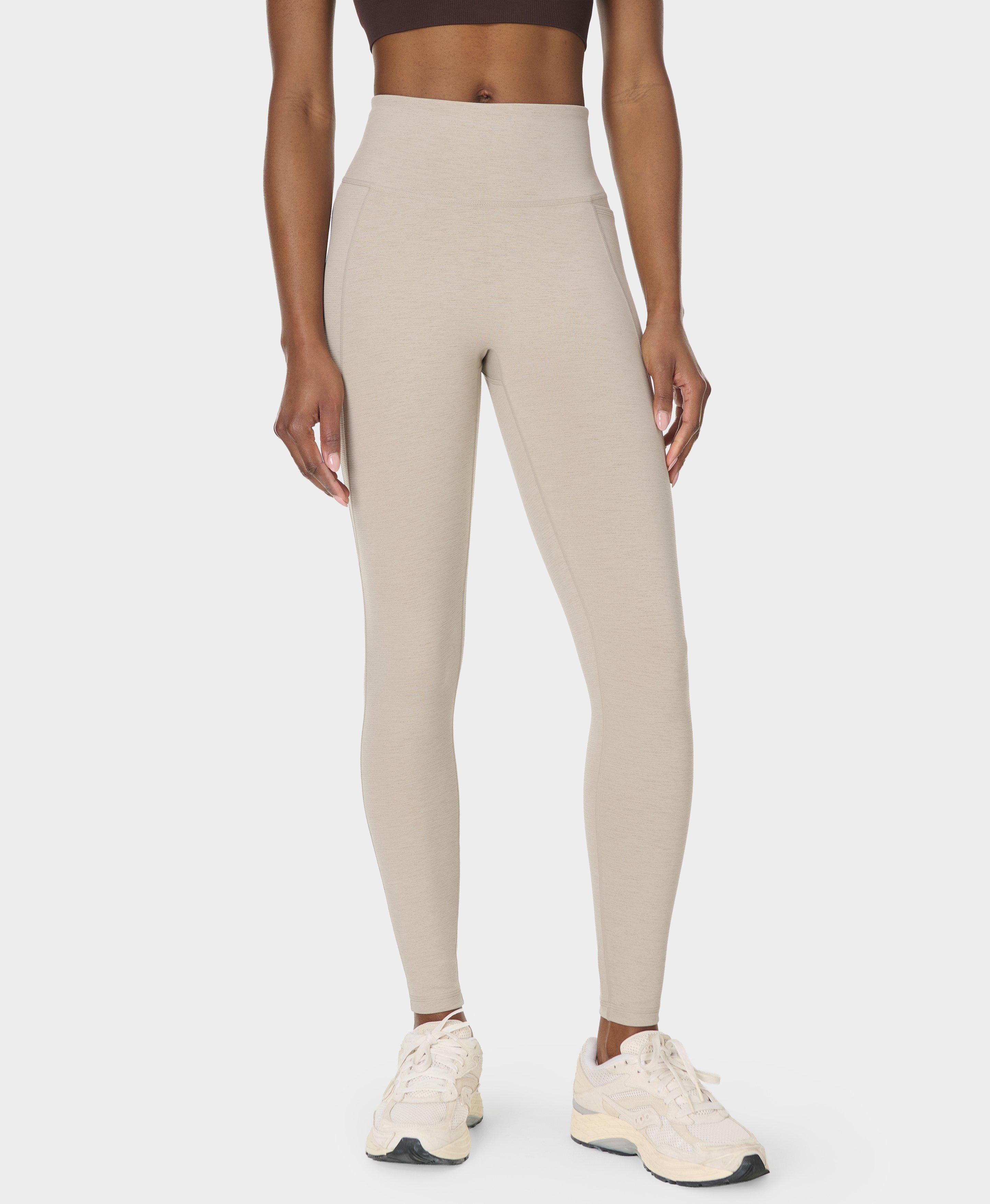 Ultimate Move Marl Leggings - Dusk Beige Marl - Full Length
