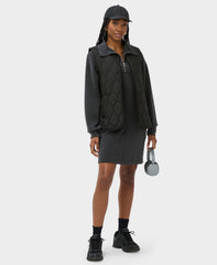 Sand Wash Half Zip Dress - Charcoal