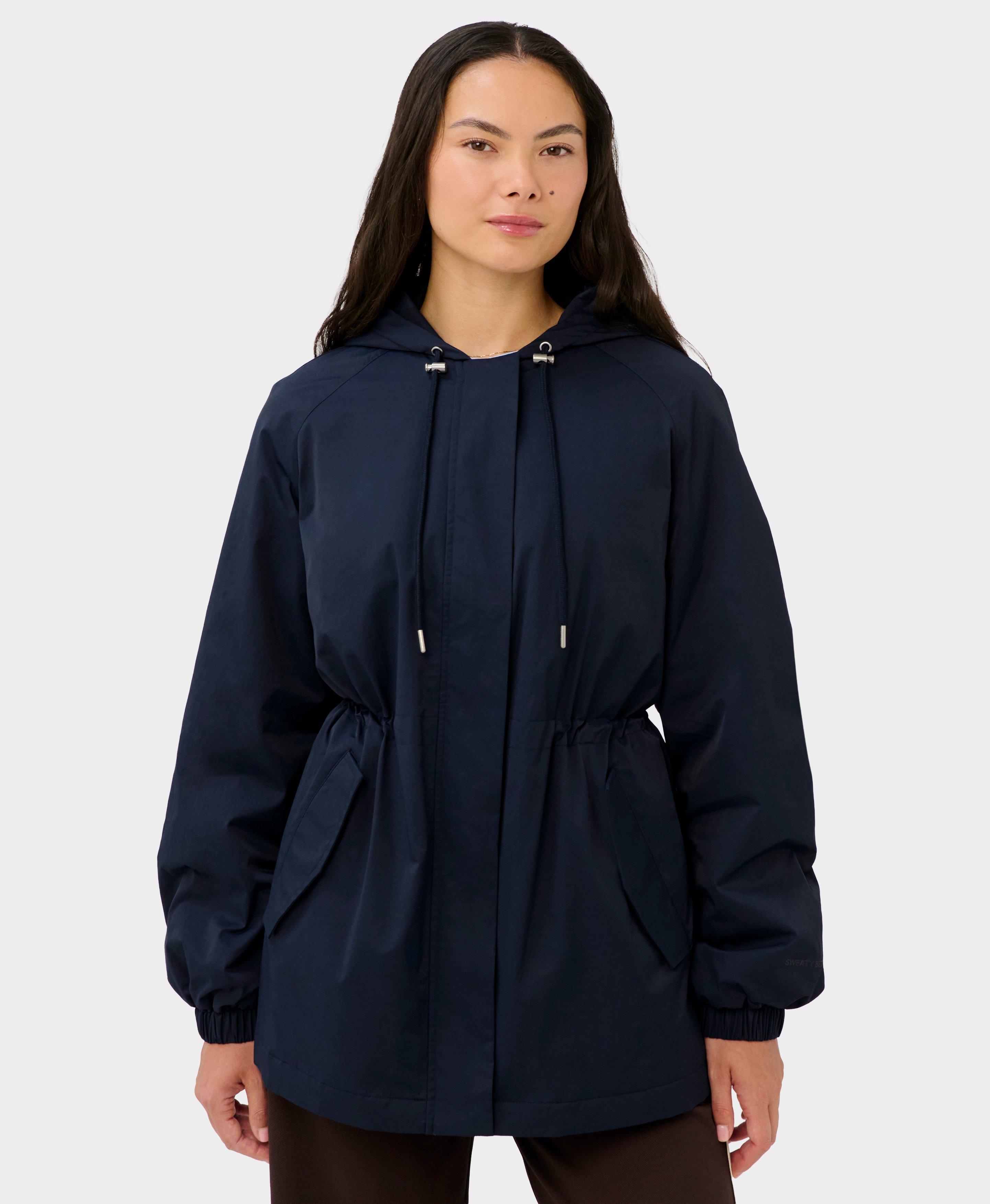 Swing Parka Coat - Navy Blue