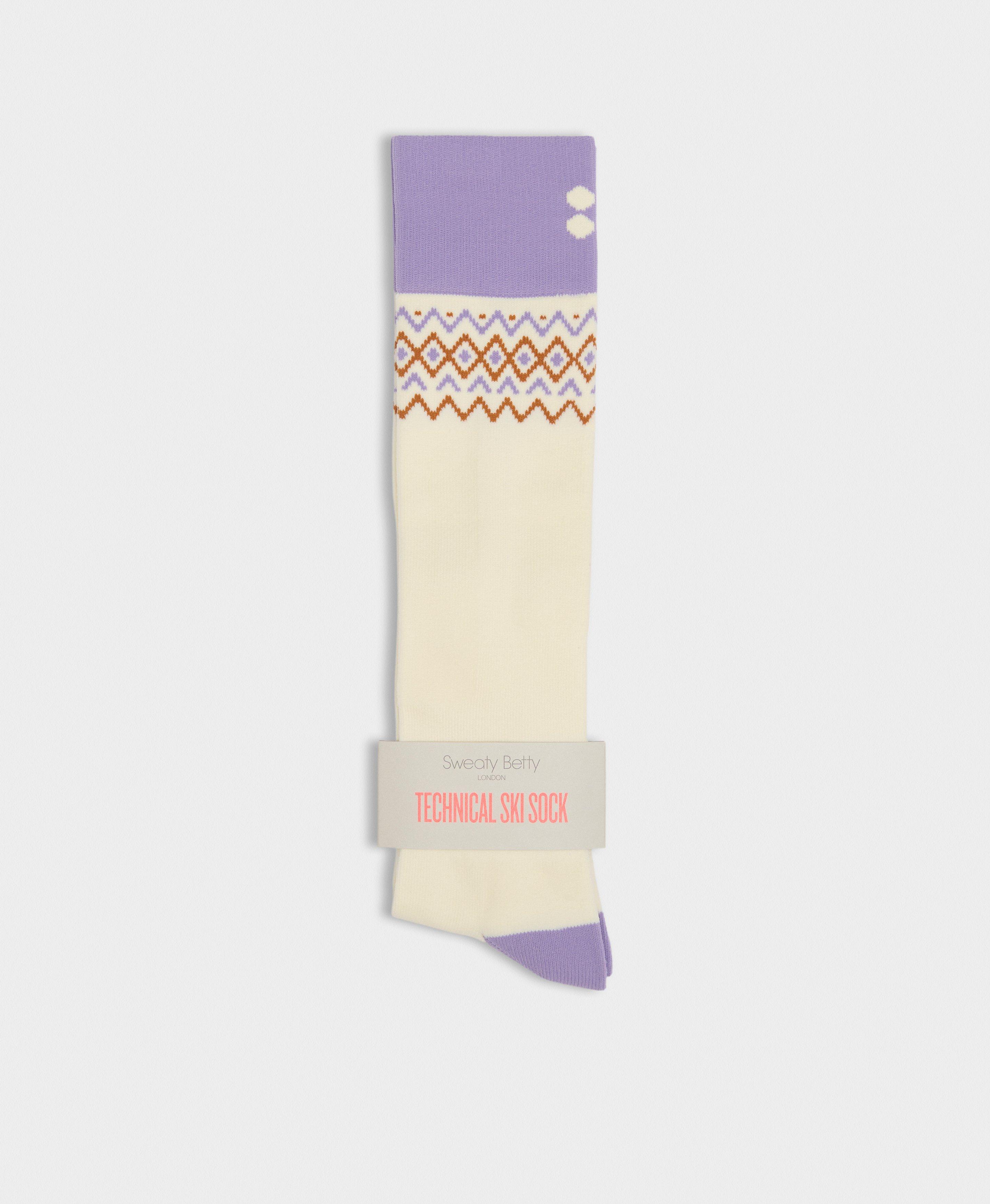 Fair Isle Ski Socks - Purple Ski Sock Jacquard