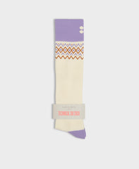 Fair Isle Ski Socks - Purple Ski Sock Jacquard