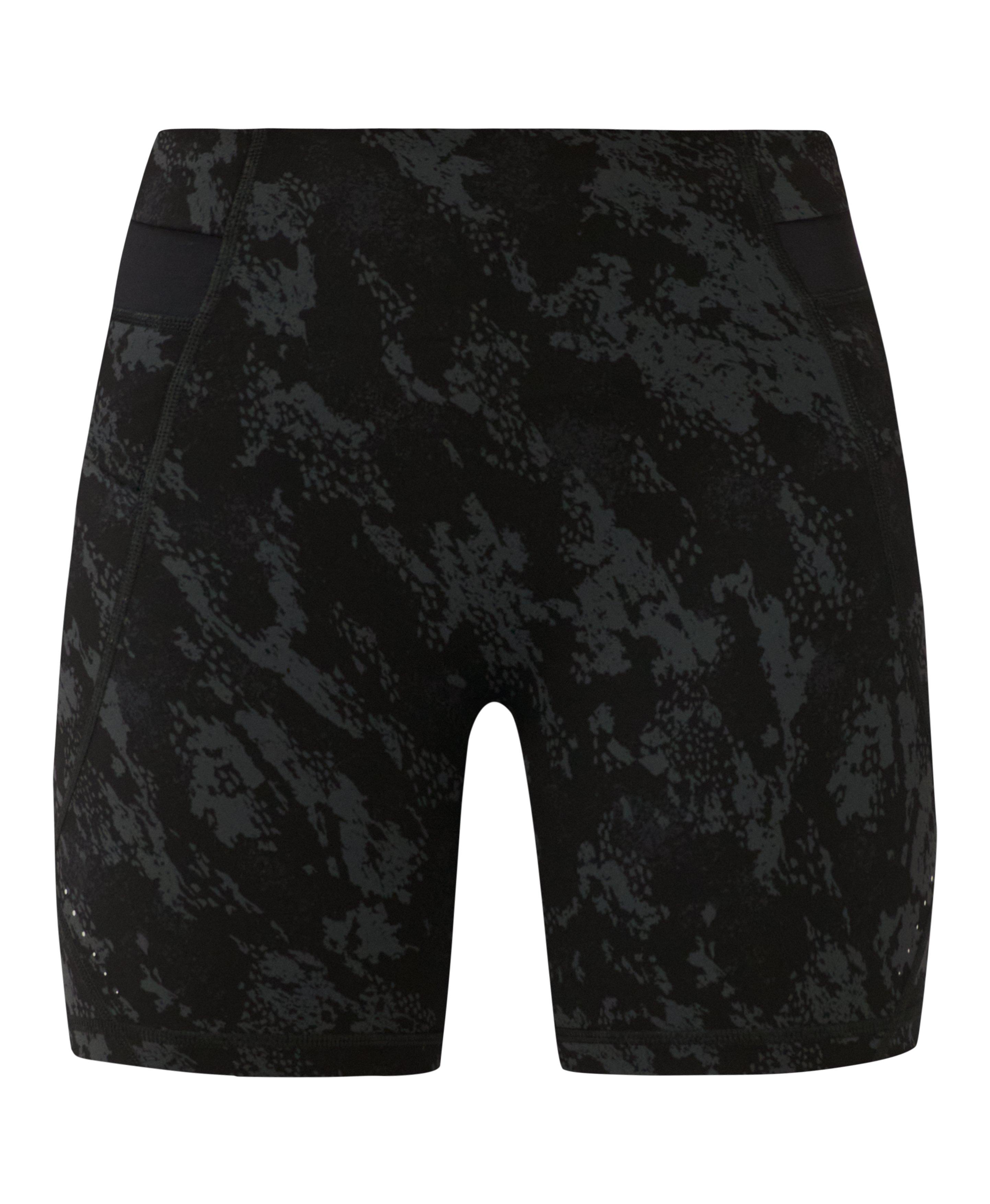 Runner's High Power 6" Shorts - Black Cliff Face Print - 6" Inseam