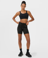 Runner's High Power 6" Shorts - Black Cliff Face Print - 6" Inseam